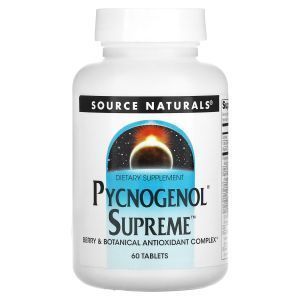 Пикногенол Сьюприм, Pycnogenol Supreme, Source Naturals, 60 таблеток
