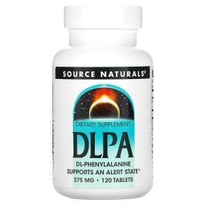  DL-Фенилаланин, DLPA, Source Naturals, 375 мг, 120 таблеток. (Default)