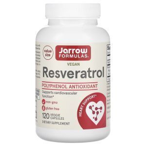 Ресвератрол (Resveratrol), Jarrow Formulas, 100 мг, 120 капсул