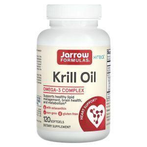 Масло криля, Krill Oil, Jarrow Formulas, 300 мг, 120 гелевых капсул 