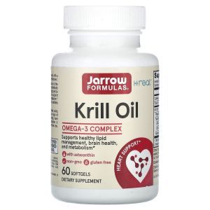 Масло криля, Krill Oil, Jarrow Formulas, 60 гелевых капсул