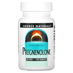 Прегненолон, Pregnenolone, Source Naturals, 25 мг, 120 таблеток
