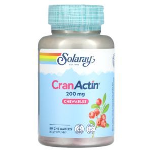 Клюква, CranActin, Chewables, Solaray, 200 мг, 60 жевательных таблеток
