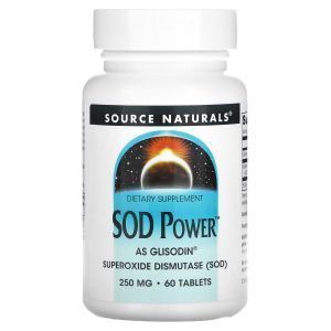 Супероксиддисмутаза СОД, SOD, Source Naturals, 250 мг, 60 таблеток