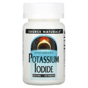 Йод, Potassium Iodide, Source Naturals, 32.5 мг, 120 таблеток