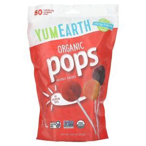 Леденцы с разными фруктовыми вкусами, Pops, YumEarth, органик, 50 шт, 310 г