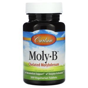 Молибден хелатный, Moly-B, Carlson, 300 вегетарианских таблеток