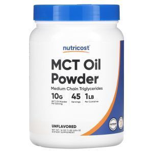 Масло МСТ, MCT Oil, Nutricost, порошок, 454 г