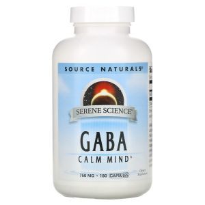 ГАМК (GABA) 750 мг, Source Naturals, 180 капсул
