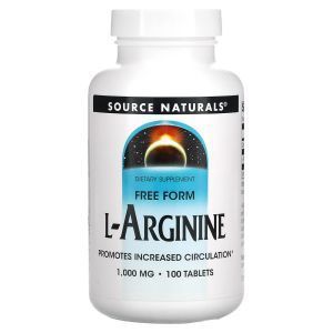 L-аргинин, Source Naturals, 1000 мг, 100 таблеток