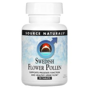 Поддержка функции простаты, Swedish Flower Pollen, Source Naturals, 90 таблеток