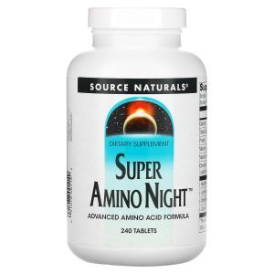 Аминокислоты для сна, Super Amino Night, Source Naturals, 240 таблеток