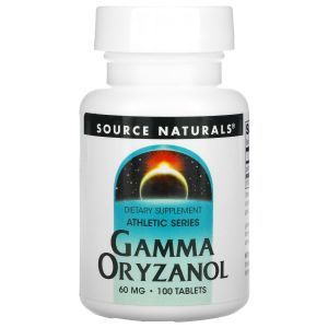 Гамма оризанол, Gamma Oryzanol, Source Naturals, 60 мг, 100 таблеток
