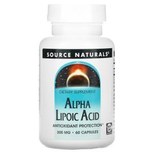 Альфа-липоевая кислота, Source Naturals, 300 мг, 60 кап.