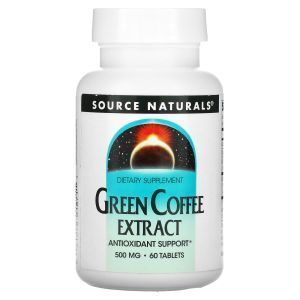 Экстракт зеленого кофе, Green Coffee, Source Naturals, 500 мг, 60 таблеток