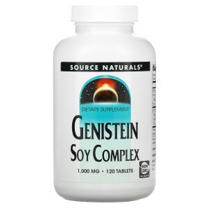 Соевые изофлавоны, Genistein Soy, Source Naturals, комплекс, 1000 мг, 120 таблеток