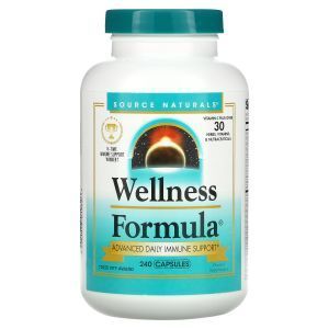 Иммунная защита (формула), Wellness Formula, Source Naturals, травяной комплекс, 240 капсул
