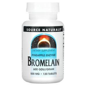 Бромелайн, Bromelain, Source Naturals, 600 ГДУ / г, 500 мг, 120 таблеток