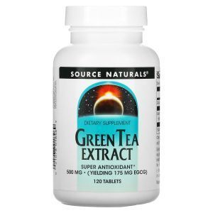 Зеленый чай экстракт, Source Naturals, 500мг, 120 таб