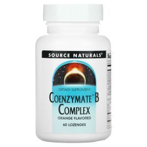 Витамин В (комплекс), Coenzymate B Complex, Source Naturals, апельсин, сублингвальный, 60 леденцов
