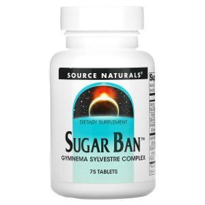 Средство для снижения сахара в крови, Sugar Ban, Source Naturals, 75 таблеток