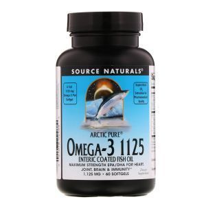Рыбий жир в капсулах, Omega-3 Fish Oil, Source Naturals, арктический, 1125 мг, 60 капсул