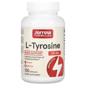 L- тирозин, L-Tyrosine, Jarrow Formulas, 500 мг, 100 капсул