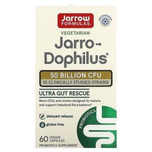 Пробиотики (дофилус) ультра, Jarro-Dophilus, Jarrow Formulas, 60 капсул