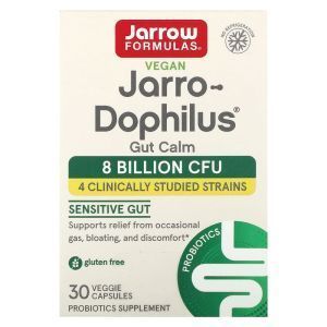 Пробиотики дофилус, Jarro-Dophilus Gut Calm, Jarrow Formulas, 30 вегетарианских капсул