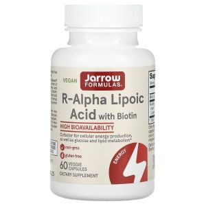 Альфа-липоевая кислота с биотином, R-Alpha Lipoic Acid, Jarrow Formulas, 60кап (Default)