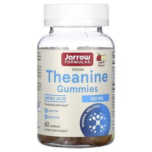 L-теанин с ароматом яблока, Theanine Gummies, Jarrow Formulas, 60 жевательных конфет