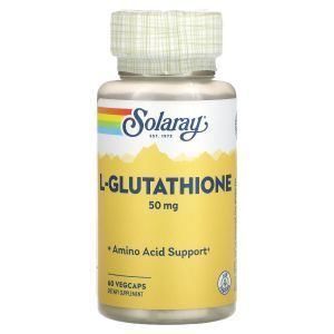 L-глутатион, L-Glutathione, Solaray, 50 мг, 60 вегетарианских капсул 
