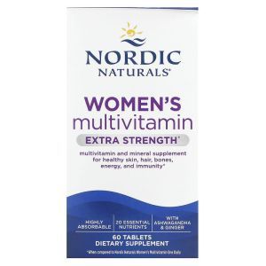 Мультивитамины для женщин, Women's Multivitamin, Nordic Naturals, экстра сила, 60 таблеток
