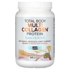 Мультиколлагеновый протеин, Total Body, Multi Collagen Protein, Natural Factors, без вкуса, 267 г