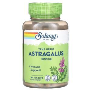 Астрагал, Astragalus, True Herbs, Solaray, 400 мг, 180 вегетарианских капсул 
