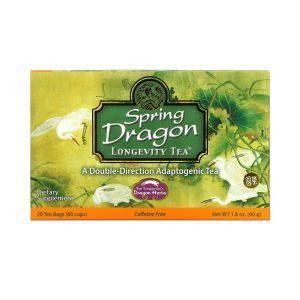 Чай долголетия, Spring Dragon Longevity Tea, Dragon Herbs (Ron Teeguarden), без кофеина, 20 чайных пакетиков, 40 г