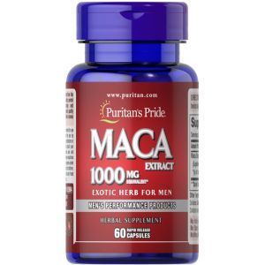 Мака для мужчин, Maca 1000 mg Exotic Herb for Men, Puritan's Pride, 1000 мг, 60 капсул 