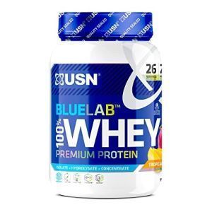 Cывороточный протеин, Blue Lab 100% Whey Premium Protein, USN, премиум-класса, вкус тропический смузи, 908 г
