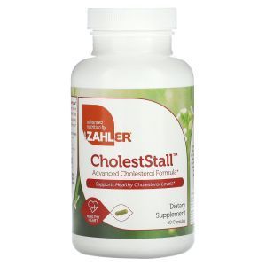 Контроль уровня холестерина, CholestStall, Zahler, улучшенная формула, 60 капсул