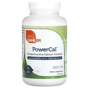 Кальций, улучшенная формула, PowerCal, Zahler, 1000 мг, 180 таблеток 