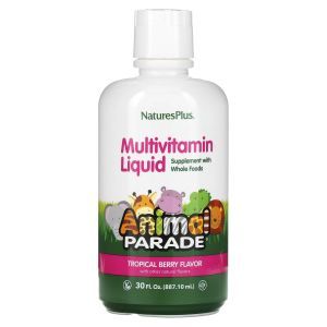 Витамины для детей, Children's Multi-Vitamin, Nature's Plus, Animal Parade, ягодный вкус, 887,10 мл.