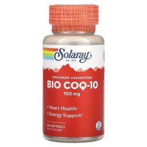 Коэнзим Q10, Bio COQ-10, Solaray, 100 мг, 30 гелевых капсул
