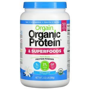 Протеин и суперфуд, Organic Protein & Superfoods, Orgain, органик, порошок на растительной основе, ваниль, 918 г
