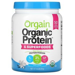 Протеин и суперфуд, Organic Protein & Superfoods, Orgain, органик, порошок на растительной основе, ваниль, 510 г
