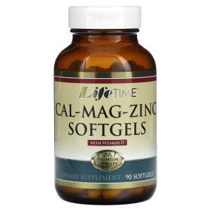Кальций, магний, цинк, витамин D3, Cal-Mag-Zinc with Vitamin D, LifeTime Vitamins, 90 гелевых капсул