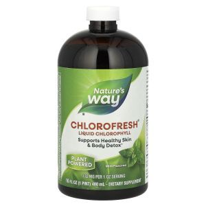 Хлорофилл, Chlorofresh, Nature's Way, жидкий, вкус мяты, 132 мг, 480 мл (132 мг на 2 столовые ложки)
