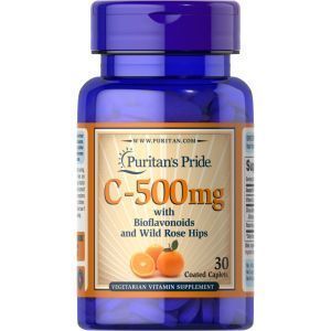 Витамин С с биофлавоноидами и шиповником, Vitamin C, Puritan's Pride, 500 мг, 30 капсул