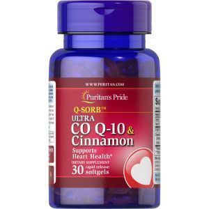 Коэнзим Q-10 и корица, Q-SORB Co Q-10 & Cinnamon, Puritan's Pride, 200 мг, 30 капсул 