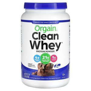 Сывороточный протеин, Grass-Fed Whey Protein, Orgain, порошок, вкус сливочно-шоколаднорй помадки, 828 г

