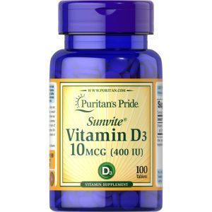 Витамин Д3, Vitamin D3 400 IU, Puritan's Pride, 100 таблеток
